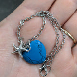 Blue Howlite Anklet