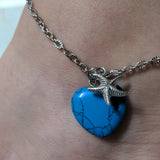 Blue Howlite Anklet