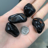 Tumbled Black Jasper - MJ Rocks and Gems