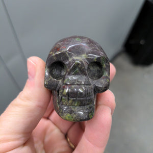 Bloodstone Skull - MJ Rocks and Gems