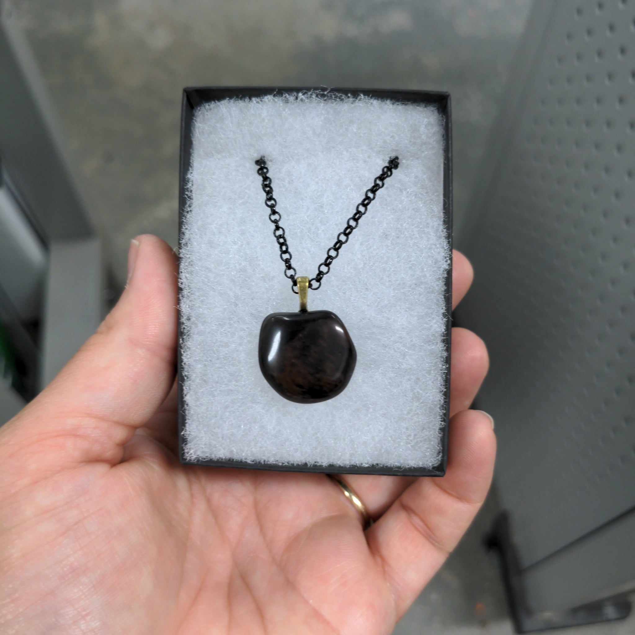 Mahogany clearance obsidian pendant