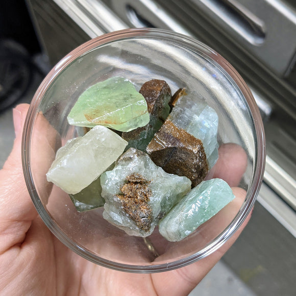 Tumbled Green Calcite - MJ Rocks and Gems